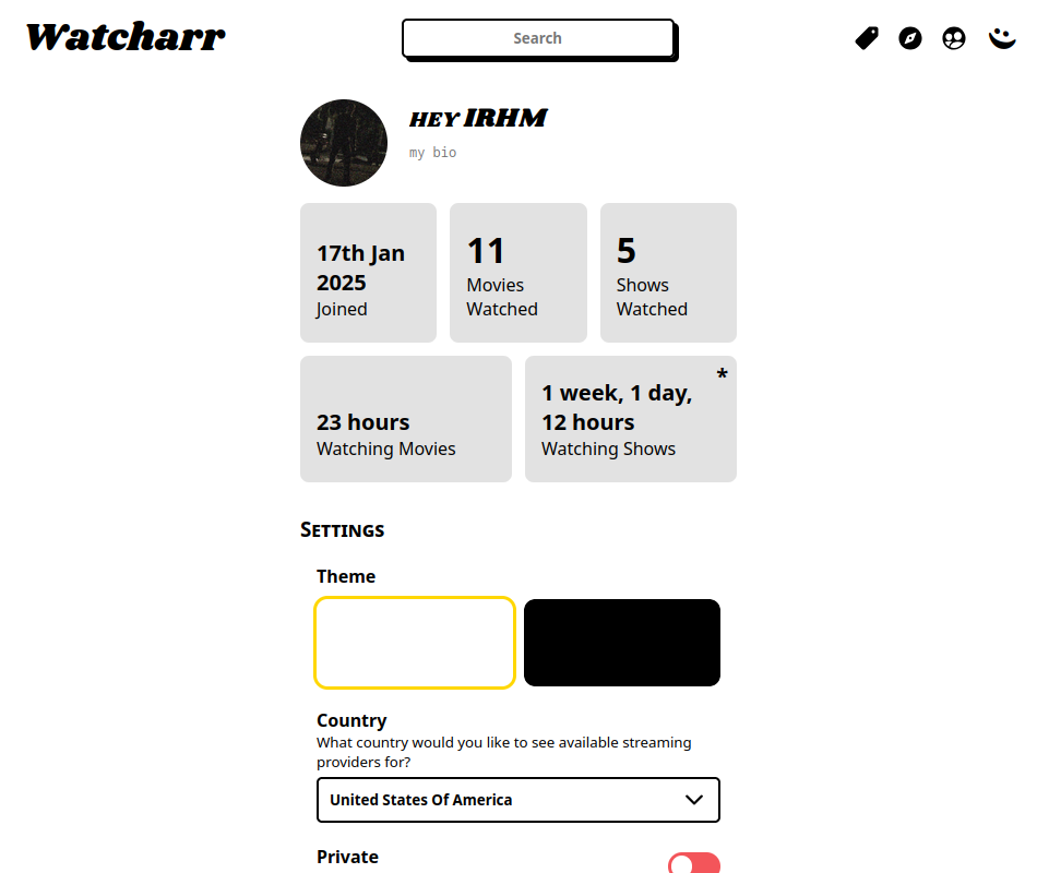 User Profile Page